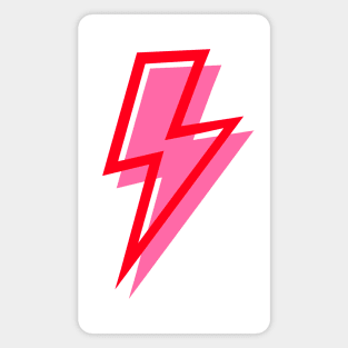 Red and Pink Lightning Bolts Magnet